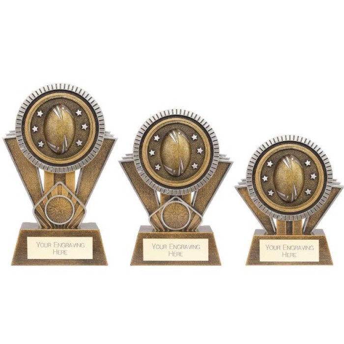 APEX RUGBY AWARD - 3 SIZES - 13CM TO 18CM